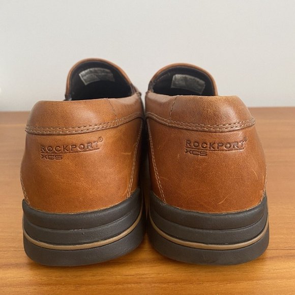 Rockport Adiprene by Adidas Men's Size US13 Wide Leather Tan Loafer Comfort Shoe - Picture 4 of 16